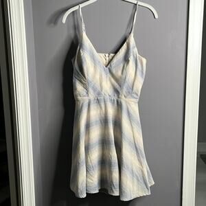 Altar’d State Gray and White Striped Strappy Dress Size Medium